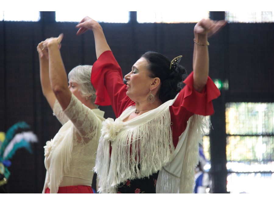 Impressionen beim Tanz aller Kulturen (Foto: © Bildungs- und Integrationszentrum, Kreis Paderborn, Johanna Leifeld)